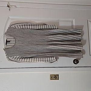 BCBGMAXAZRIA Dress Size Small Off White with Black Design Pattern